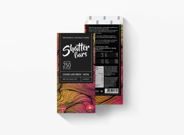 Euphoria Extractions – 500mg Shatter Bar – Milk Chocolate (Sativa) | Budmail Canada