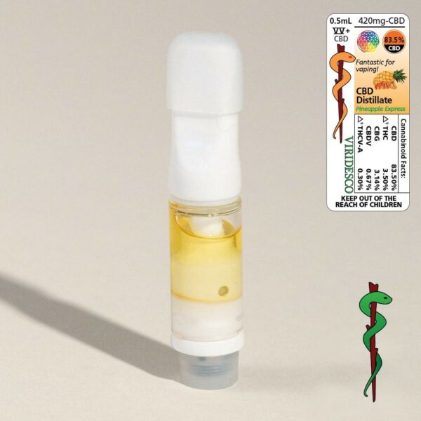 Viridesco – CBD Vape Cart – Pineapple Express 0.5ml | Budmail Canada