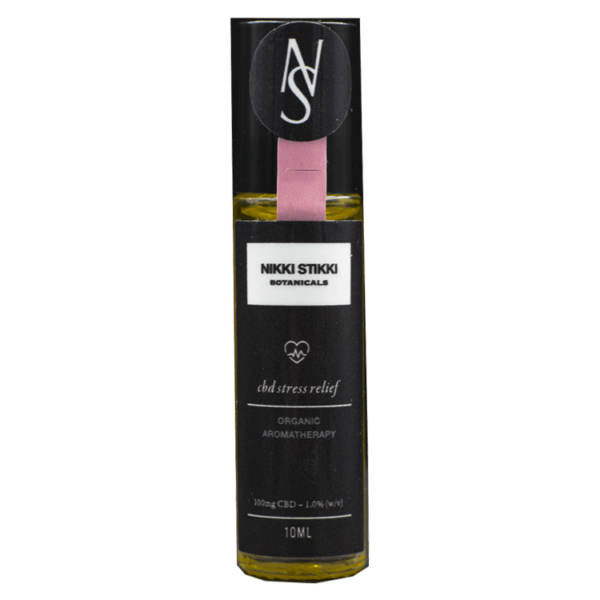 Nikki Stikki Botanicals – Organic Aromatherapy – CBD Stress Relief Roller 100mg CBD | Budmail Canada
