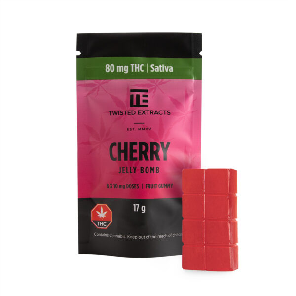 Twisted Extracts – Cherry Jelly Bomb – Sativa – 80mg THC | Budmail Canada