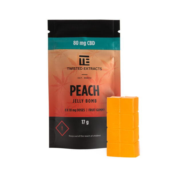 Twisted Extracts – Peach Jelly Bombs – CBD | Budmail Canada