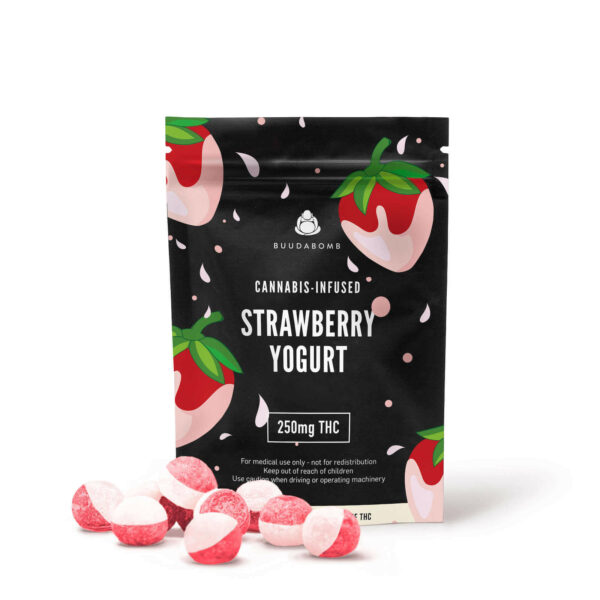 Buudabomb – Strawberry Yogurt Explosion – 250mg THC | Budmail Canada