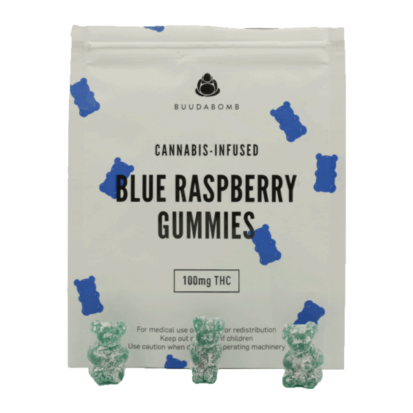 Buudabomb – Blue Raspberry Gummies – 100mg | Budmail Canada