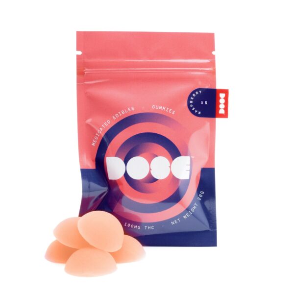 Dose Edibles Gummies – Raspberry | Budmail Canada