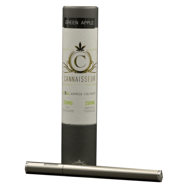 Cannaisseur – Disposable THC Distillate Pen – Green Apple 0.5ml | Budmail Canada