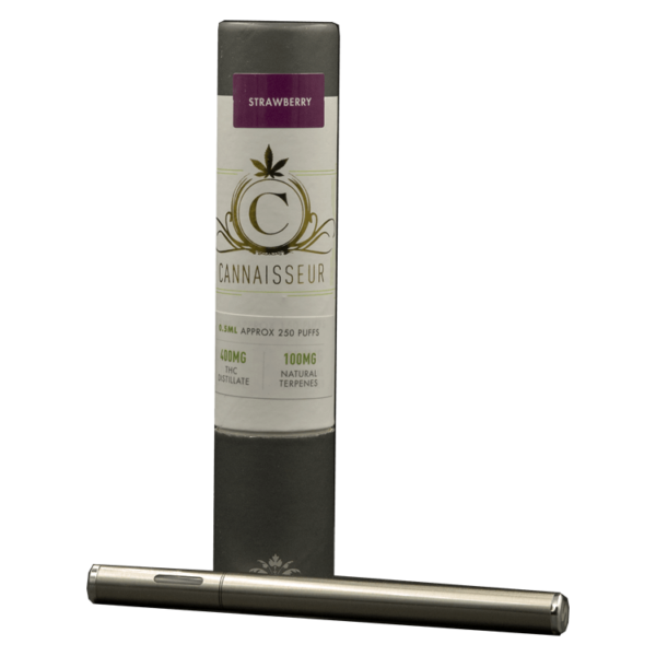 Cannaisseur – Disposable THC Distillate Pen – Strawberry 0.3ml | Budmail Canada