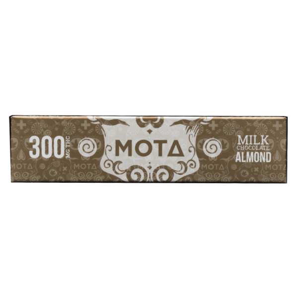 MOTA Edibles – Milk Chocolate Almond Bar – 300mg THC | Budmail Canada