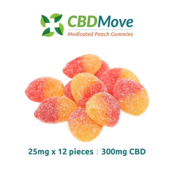 CBD Move – CBD Gummies – Vegan Peaches – 100mg | Budmail Canada