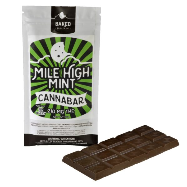 Baked Edibles – Mile High Mint Cannabar 210mg THC | Budmail Canada