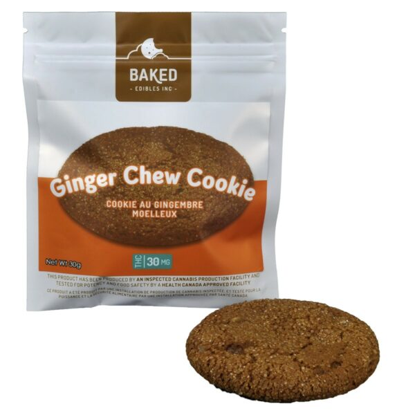 Baked Edibles – Cookie – Ginger Chew 30mg THC | Budmail Canada
