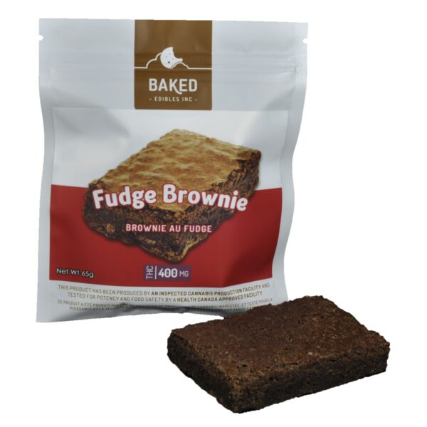 Baked Edibles – Fudge Brownie 400mg THC | Budmail Canada