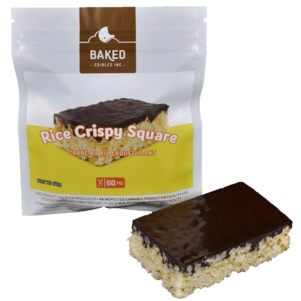 Baked Edibles – Rice Crispy Squares 60mg THC | Budmail Canada