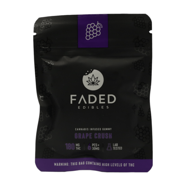 Faded Edibles – Grape Crush – 180mg | Budmail Canada