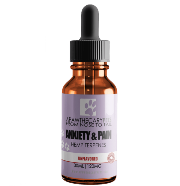 Apawthecary Pets – Anxiety & Pain Tincture – Unflavoured 120mg | Budmail Canada