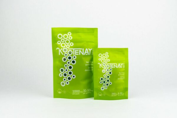Kootenay Labs – Indica Gummies – Key Lime – 250mg THC | Budmail Canada