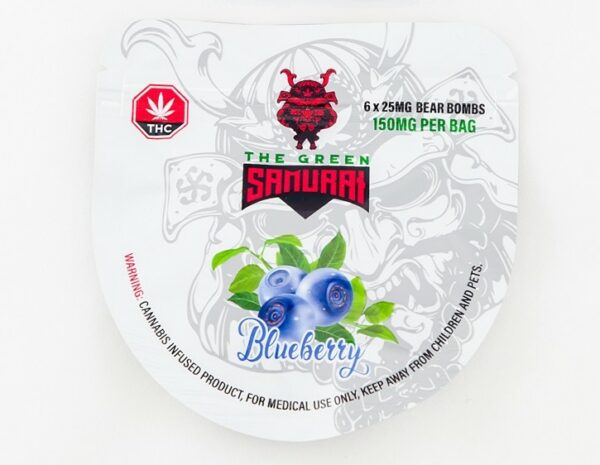 The Green Samurai – Blueberry Gummies – 150mg | Budmail Canada