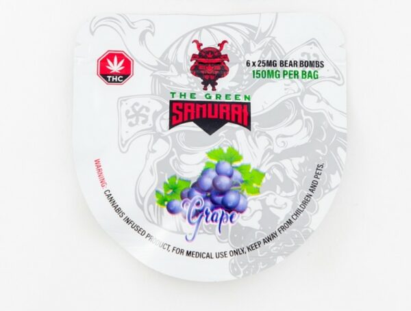 The Green Samurai – Grape Gummies – 150mg | Budmail Canada