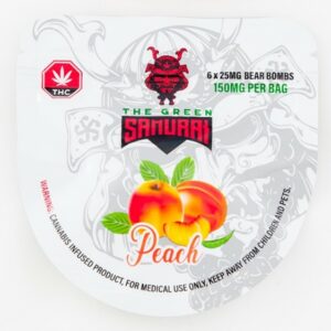 The Green Samurai – Peach Gummies – 150mg | Budmail Canada