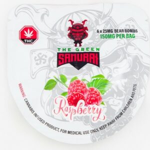 The Green Samurai – Raspberry Gummies – 150mg | Budmail Canada