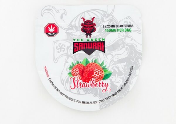 The Green Samurai – Strawberry Gummies – 150mg | Budmail Canada