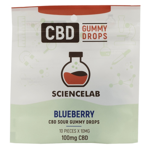 Sciencelab – CBD Sour Gummy Drops – Blueberry 100mg CBD | Budmail Canada