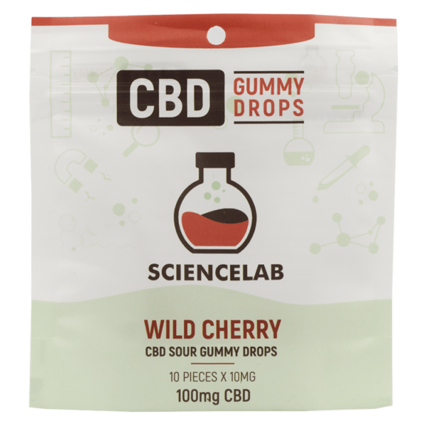 Sciencelab – CBD Sour Gummy Drops – Wild Cherry 100mg CBD | Budmail Canada