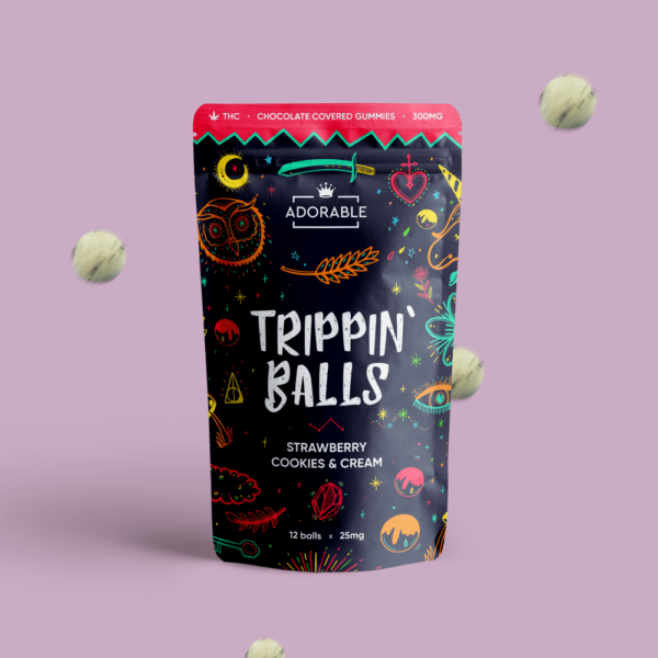 Adorable – Trippin’ Balls – Strawberry Cookies & Cream – 300mg | Budmail Canada
