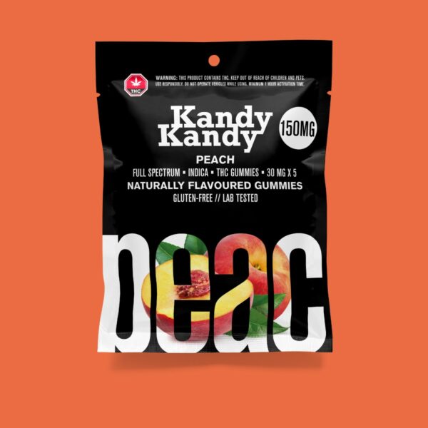 Kandy Kandy – Peach Gummies | Budmail Canada