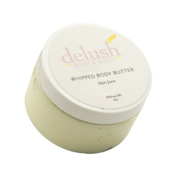 Delush Bath and Body – Whipped Body Butter – Vain Jane 300mg CBD | Budmail Canada