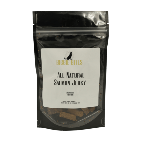 Biggie Bites – All Natural Salmon Jerky – 250mg CBD | Budmail Canada