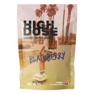 High Dose – cannabis Infused Gummies – Blackberry – 1000mg/1500mg | Budmail Canada