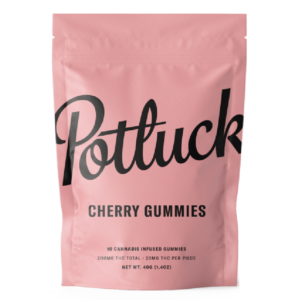 Potluck Extracts – Cherry Gummies – 200mg THC | Budmail Canada