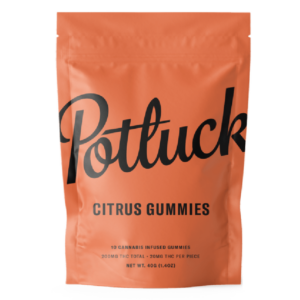 Potluck Extracts – Citrus Gummies – 200mg THC | Budmail Canada