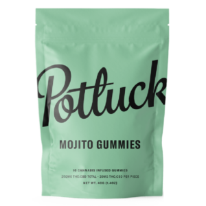 Potluck Extracts – Mojito Gummies (1:1) – 100mg THC / 100mg CBD | Budmail Canada