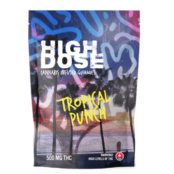 High Dose – cannabis Infused Gummies – Tropical Punch – 500mg/1000mg | Budmail Canada