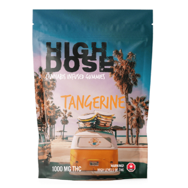 High Dose – cannabis Infused Gummies – Tangerine – 1000mg/1500mg | Budmail Canada