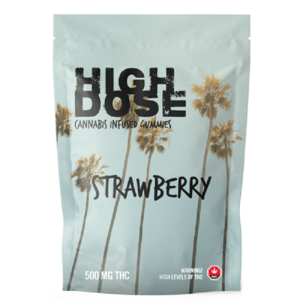 High Dose – cannabis Infused Gummies – Strawberry – 500mg/1000mg | Budmail Canada