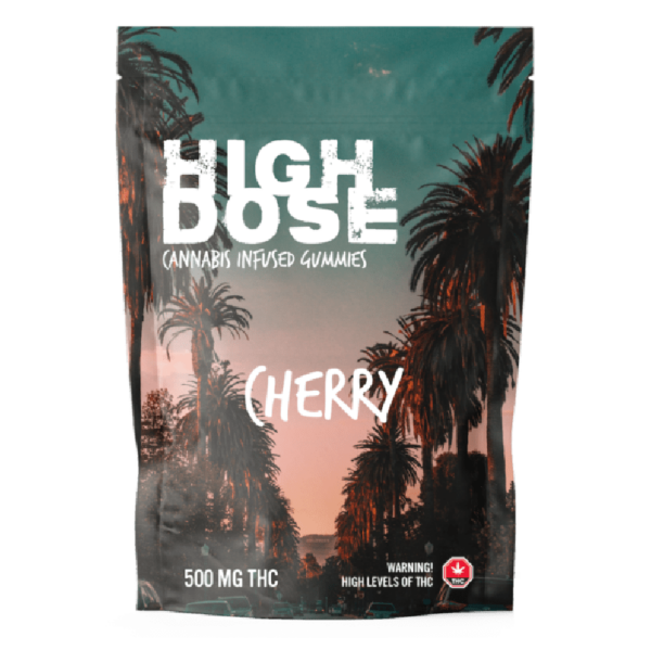 High Dose – cannabis Infused Gummies – Cherry – 500mg/1000mg | Budmail Canada