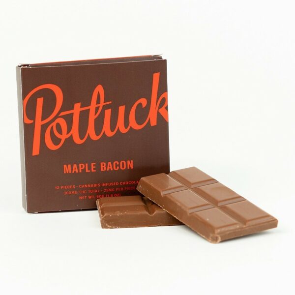 Potluck – Infused Chocolate – Maple Bacon – 300mg THC | Budmail Canada