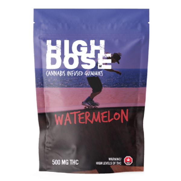 High Dose – cannabis Infused Gummies – Watermelon – 500mg/1000mg | Budmail Canada