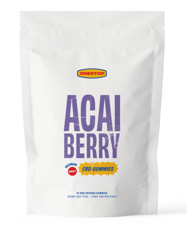 OneStop – Açai Berry CBD Gummies 500mg | Budmail Canada