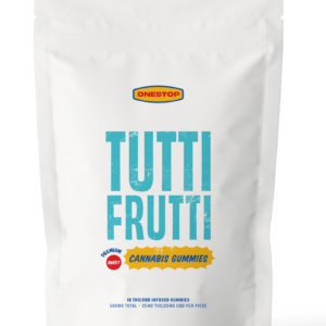 OneStop – Tutti Frutti 1:1 Gummies – 250mg THC / 250mg CBD | Budmail Canada