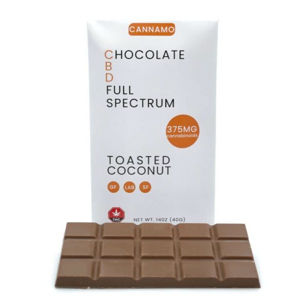 Cannamo – Full Spectrum CBD Chocolate – 375mg – Toasted Coconut | Budmail Canada